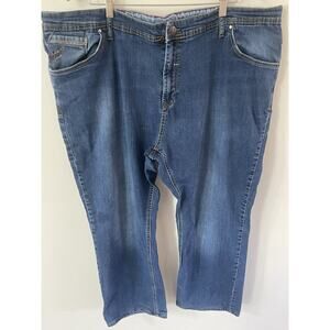 Andromeda Mens Jeans Straight Leg Med Wash Size 48 L 34 Casual Relaxed Fit